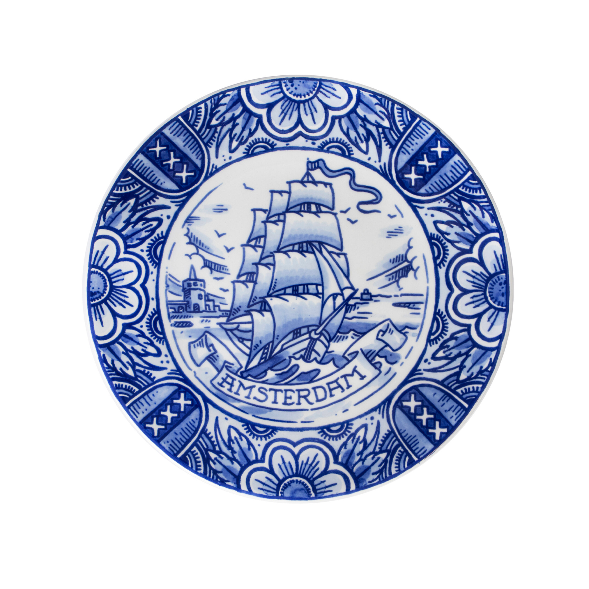 Royal Delft Schiffmacher Bord Amsterdam